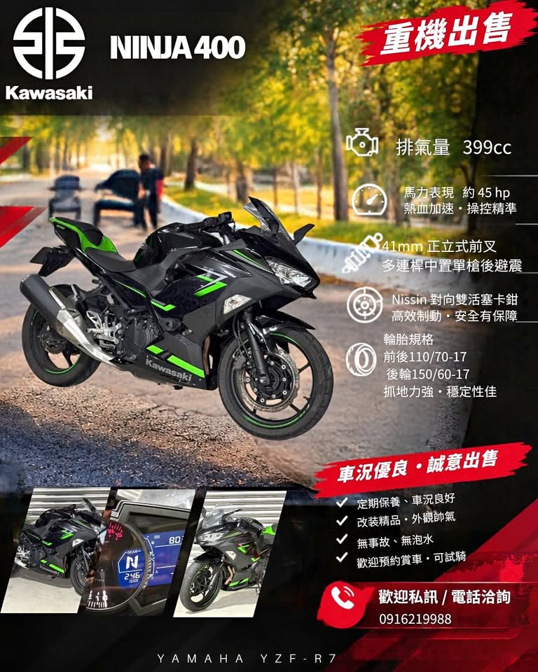 2018 KAWASKI ninja 400 圖片
